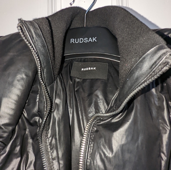 Rudsak black fur coat - Picture 9 of 9